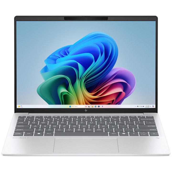 Laptop HP OmniBook 7 AeroNGAI 13-bg1009nn with processor AMD Ryzen™ AI 7 350 up to 5.0GHz, 13.3", 2K, IPS, 16GB LPDDR5x RAM, 2TB SSD, AMD Radeon™ 860M Graphics, Windows 11 Home, Glacier silver
