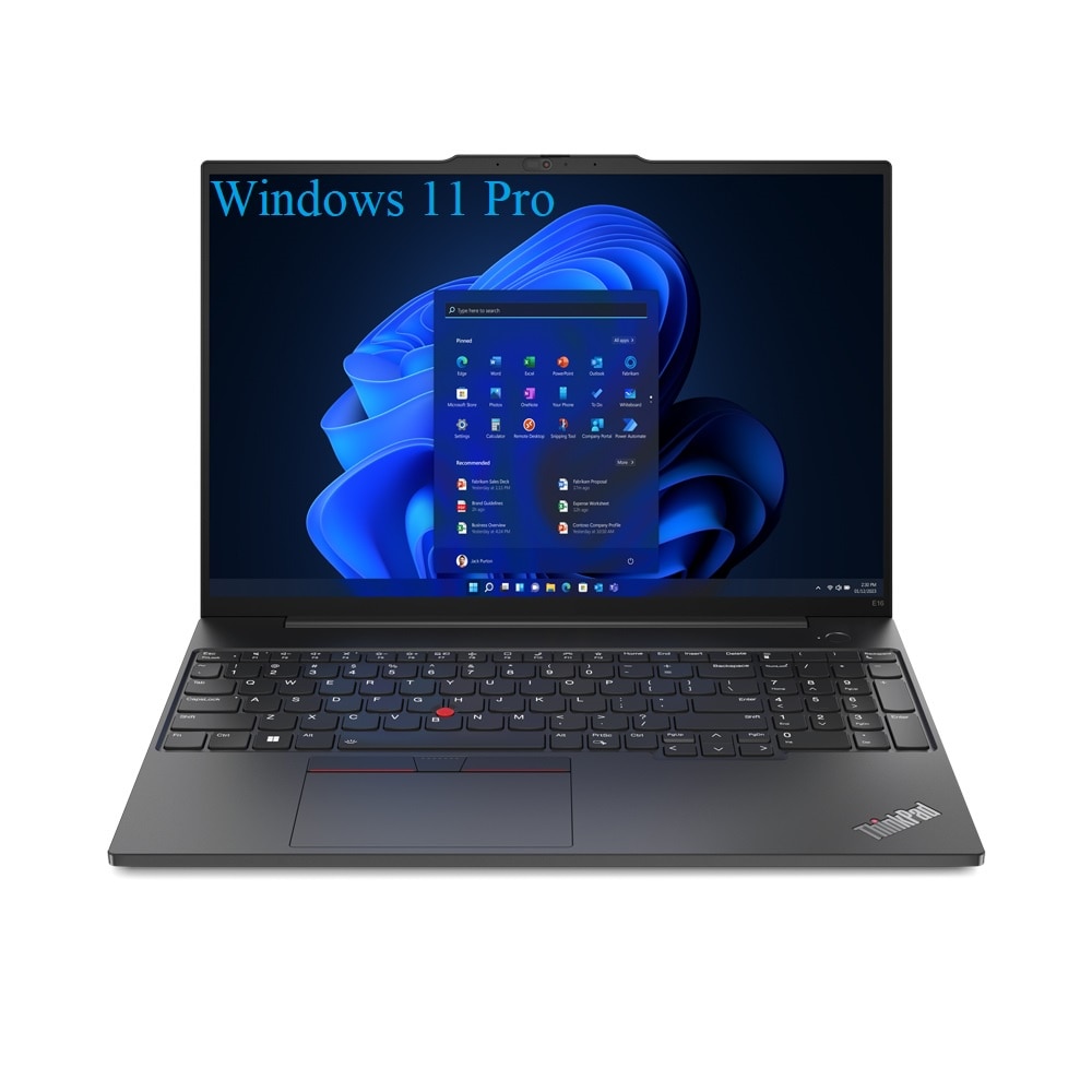 Laptop Lenovo ThinkPad E16 Gen 2 (Intel), 16" WUXGA IPS 300nits, Intel Core Ultra 7 155H 16-core, 16 GB DDR5, 1TB SSD m2 PCIe NVMe, Intel Arc Graphics, Windows 11 Pro, Aluminium case 1.81 kg, Black
