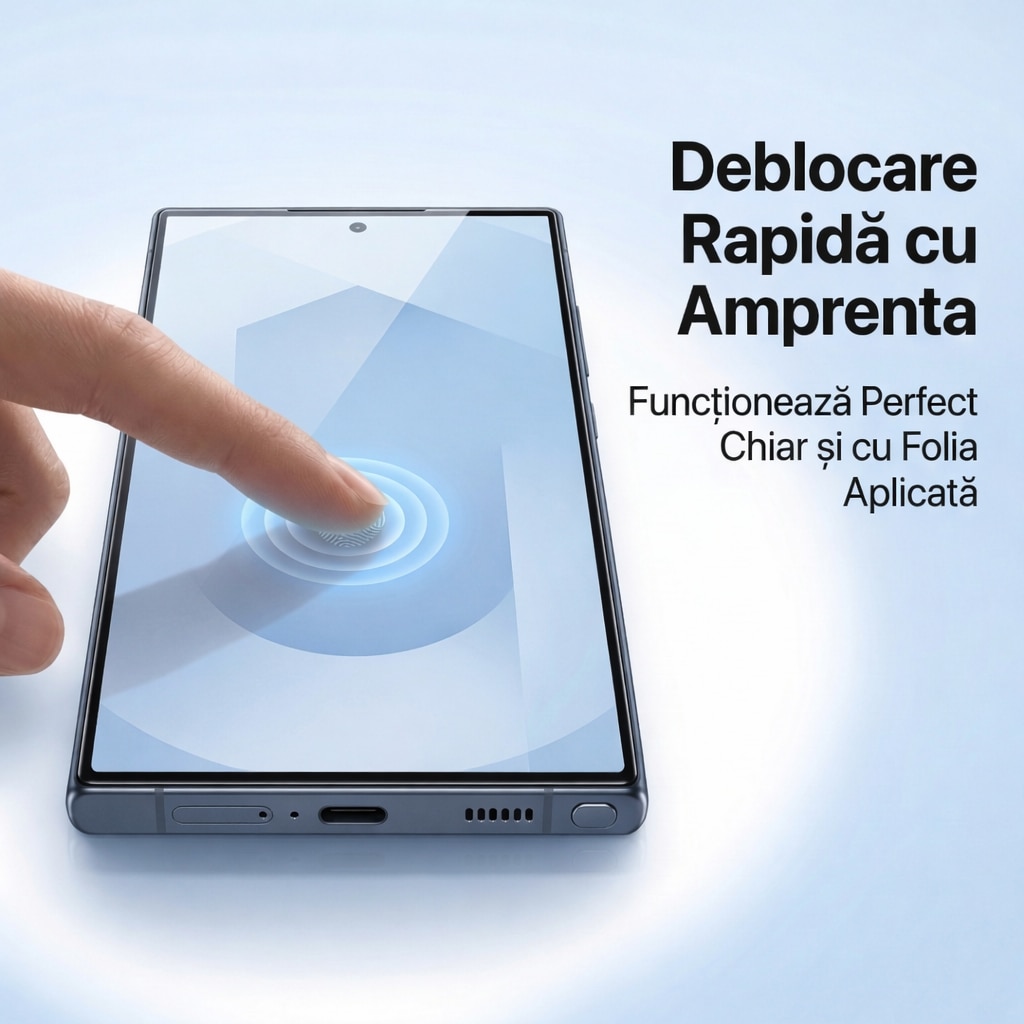 Folie Sticla Ecran cu Kit Montare Inclus, pentru Samsung Galaxy S22, Aplicare Usoara Fara Bule, duritate 9H, EasyArmour