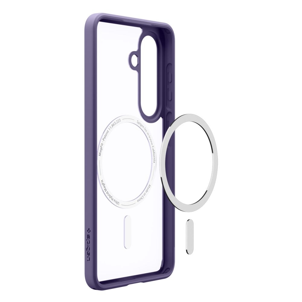 Carcasa Spigen Ultra Hybrid Mag cu MagSafe compatibila cu Samsung Galaxy S26, Transparent / Mov