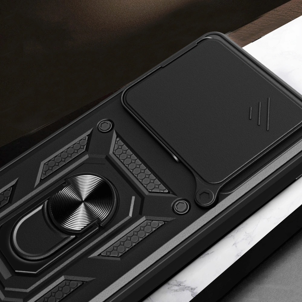 Husa pentru Xiaomi 15T Pro, SKYDDAR INNOVATION, CamShield, Inel magnetic, set cu sticker, Auriu