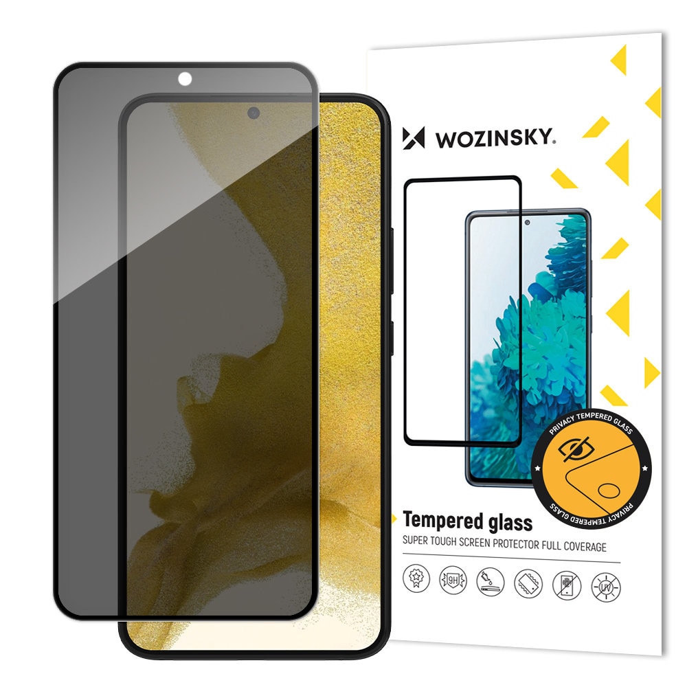 Folie sticla WOZINSKY Privacy compatibila cu Samsung Galaxy S23 Plus Black