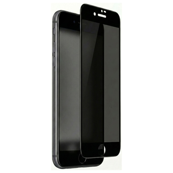 Folie protecție ecran sticla securizată 9H, anti-spion, transparentă HD, compatibilă cu iPhone 6/7/8/SE