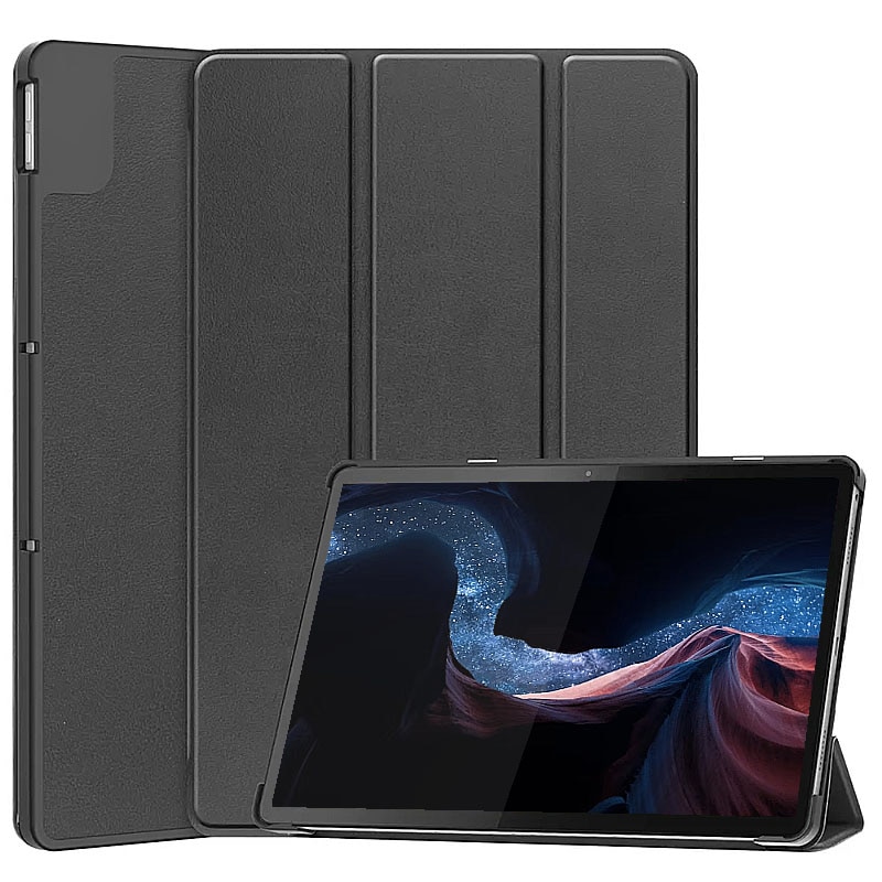 Husa Tableta AZIAO din piele PU pentru Samsung Galaxy Tab A 10.1 2019 (T510 / T515), Protectie Completa 360, Interior Catifea, Functie de Stand, Display Protejat, Smart Cover, Colturi Anti-Soc, Negru