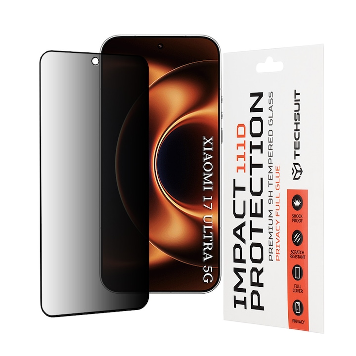 Folie pentru Xiaomi 17 Ultra - Techsuit 111D Privacy FullA Glue - Black