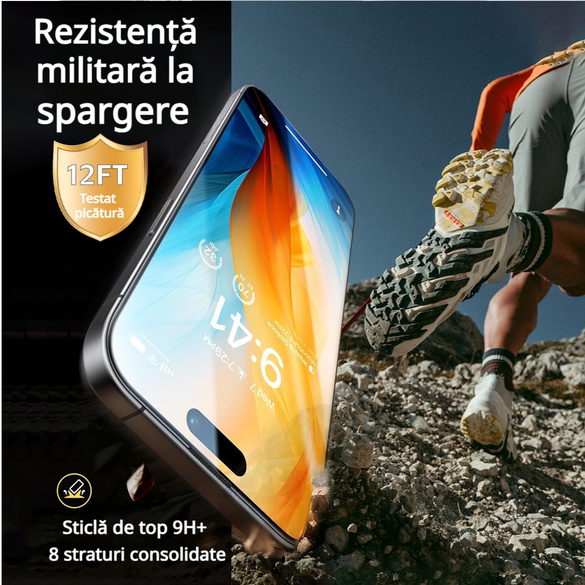 Set 2 Folie Sticla pentru Honor 400/ Honor 400pro – Sticla Securizata 9H+, Claritate Super HD, Tratament Oleofob Electronic, Anti-Amprenta, Sensibilitate Touch Avansata, Acoperire Completa Compatibila cu Husa