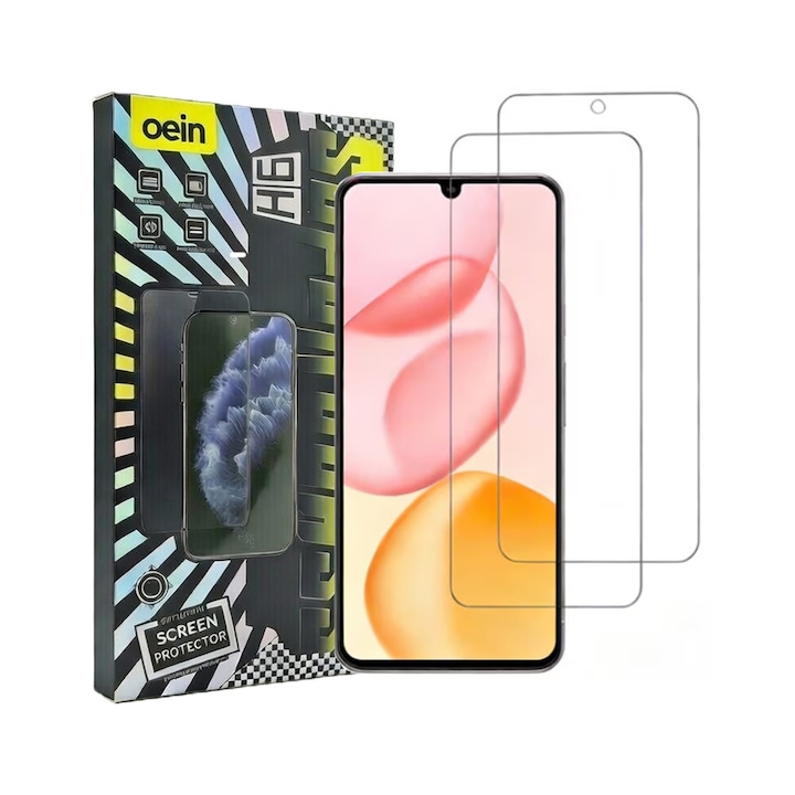Set 2 Folie Sticla pentru Honor 400/ Honor 400pro – Sticla Securizata 9H+, Claritate Super HD, Tratament Oleofob Electronic, Anti-Amprenta, Sensibilitate Touch Avansata, Acoperire Completa Compatibila cu Husa