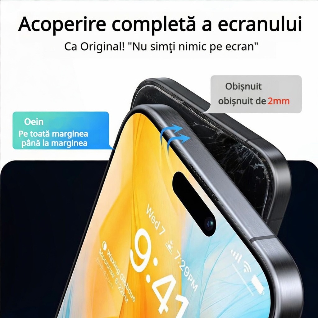 Set 2 Folie Sticla pentru Honor Magic7 Lite – Sticla Securizata 9H+, Claritate Super HD, Tratament Oleofob Electronic, Anti-Amprenta, Sensibilitate Touch Avansata, Acoperire Completa Compatibila cu Husa