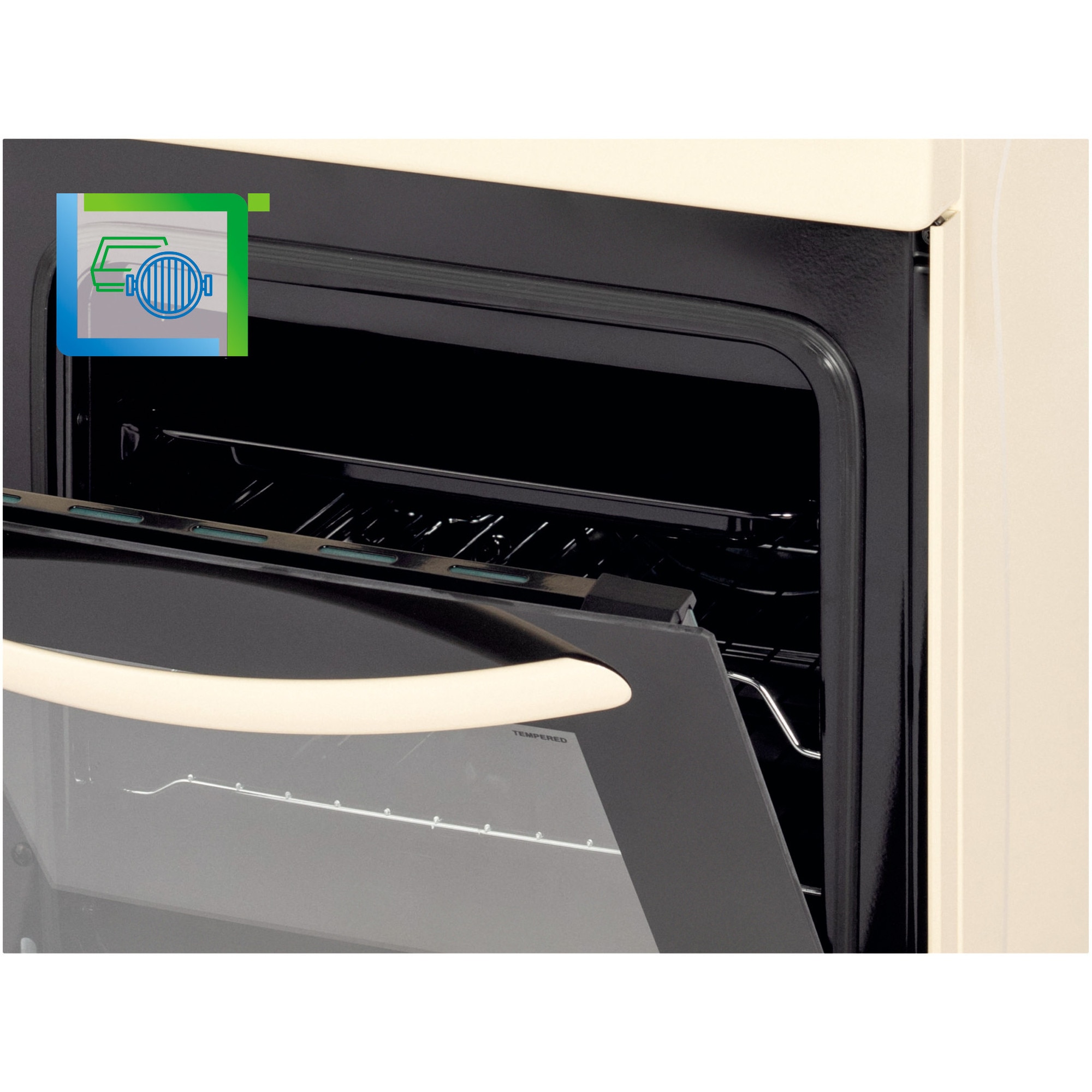 Aragaz Nobeltek NLT 5603B/G1, 50x60, plita si cuptor pe gaz, grill gaz, rotisor, aprindere electrica, iluminare cuptor, siguranta plita si cuptor, echipat cu diuze GN, diuze GPL de schimb, capac tabla, bej