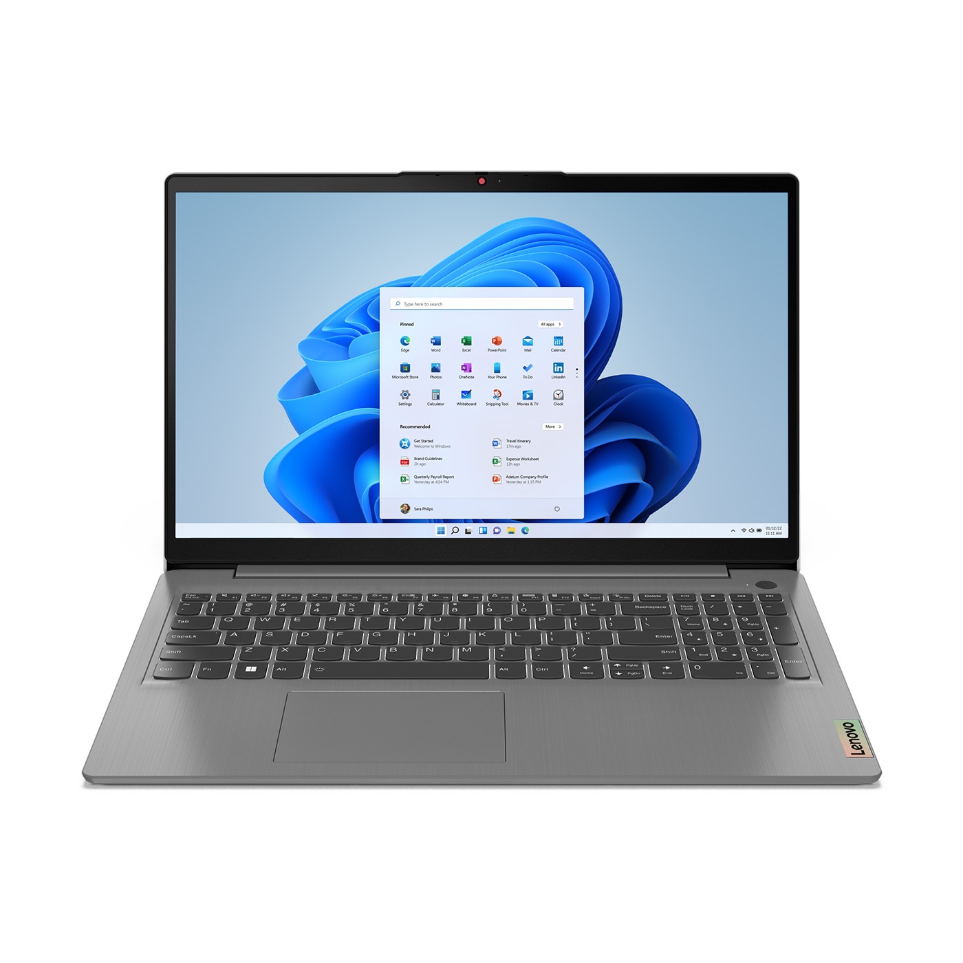 Laptop, Lenovo, IdeaPad 3, 15.6", AMD Ryzen 5 5625U, AMD Radeon Graphics, 8GB, 3200MHz, DDR4, Gri
