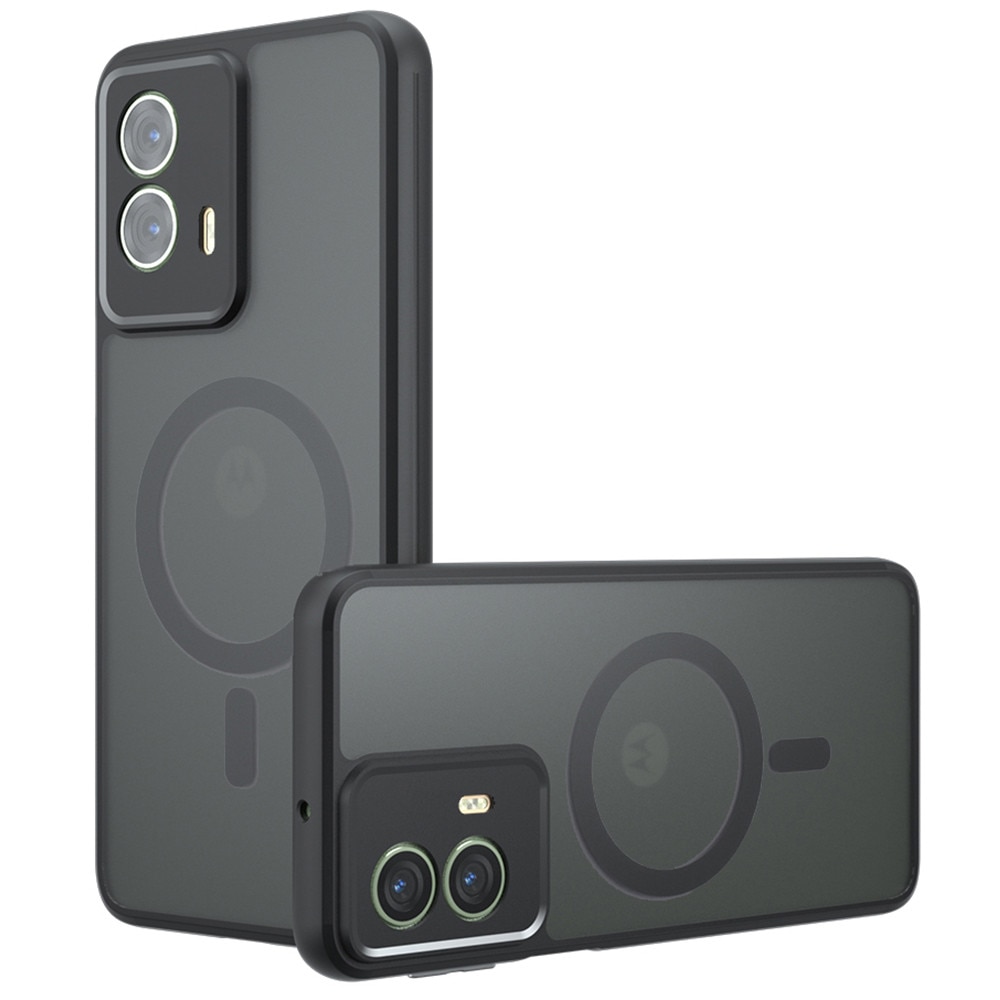 Husa pentru Motorola Edge 50 Fusion Daden® PureFrost MagSafe, Incarcare wireless, Protectie sporita, Anti-amprenta, Negru fumuriu