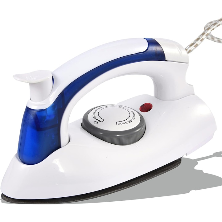 Fier de calcat portabil mini, non-stick, control temperatura, dimensiune compacta, set