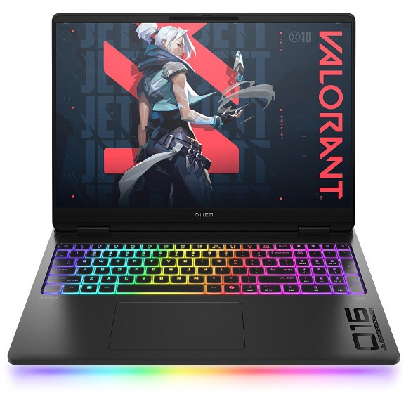 Laptop Gaming HP Omen 16-ak0002nn cu procesor AMD Ryzen™ AI 9 HX 375 pana la 5.1GHz, 16.0", 2.5K, 16GB DDR5 RAM, 1TB SSD, NVIDIA® GeForce RTX™ 5080 16GB GDDR7, Free DOS, Shadow Black