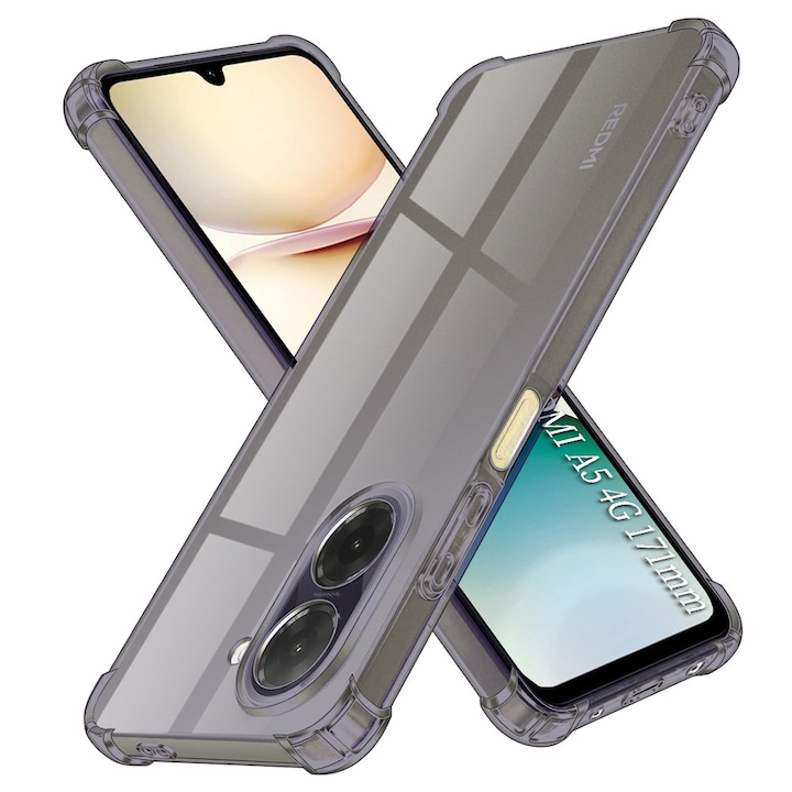 Husa antisoc pentru Xiaomi Redmi A5 4G (Standard), Accesorio Shockproof Silicone, Fumuriu