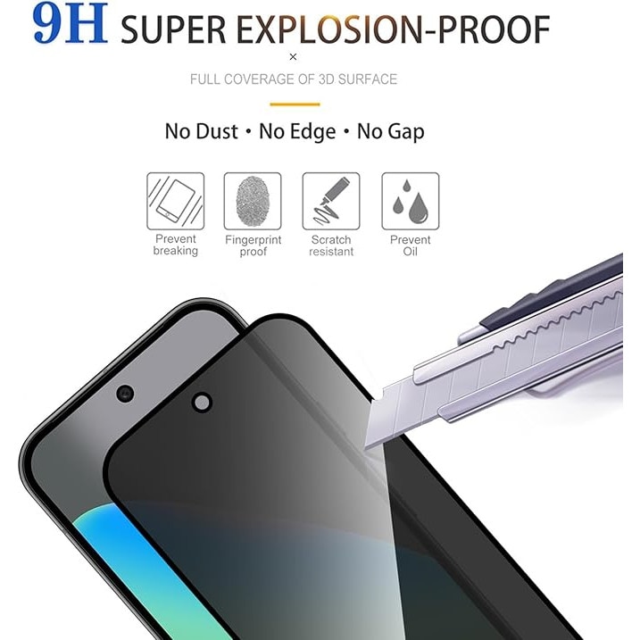 Set 2 Folie Sticla Privacy pentru Google Pixel 10 Pro – Sticla Securizata 9H+ Anti-Spy 28 Grade, Claritate HD, Tratament Oleofob Electronic, Anti-Amprenta, Sensibilitate Touch Avansata, Acoperire Completa Compatibila cu Husa cu Margini Negre