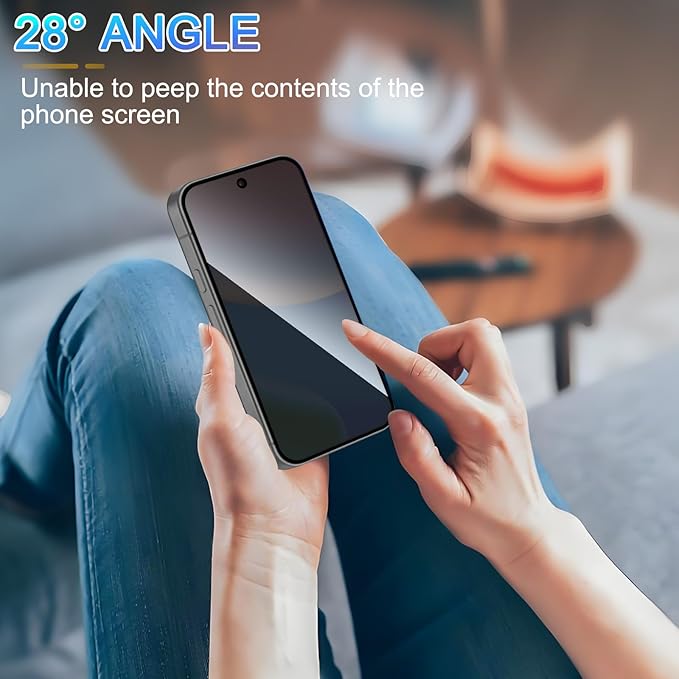 Set 2 Folie Sticla Privacy pentru Google Pixel 10 Pro – Sticla Securizata 9H+ Anti-Spy 28 Grade, Claritate HD, Tratament Oleofob Electronic, Anti-Amprenta, Sensibilitate Touch Avansata, Acoperire Completa Compatibila cu Husa cu Margini Negre