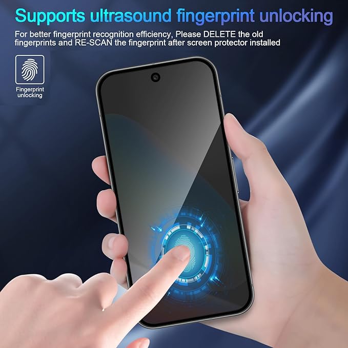 Set 2 Folie Sticla Privacy pentru Google Pixel 10 Pro – Sticla Securizata 9H+ Anti-Spy 28 Grade, Claritate HD, Tratament Oleofob Electronic, Anti-Amprenta, Sensibilitate Touch Avansata, Acoperire Completa Compatibila cu Husa cu Margini Negre