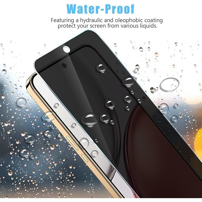 Set 2 Folie Sticla Privacy pentru Honor Magic8 Lite– Sticla Securizata 9H+ Anti-Spy 28 Grade, Claritate HD, Tratament Oleofob Electronic, Anti-Amprenta, Sensibilitate Touch Avansata, Acoperire Completa Compatibila cu Husa cu Margini Negre