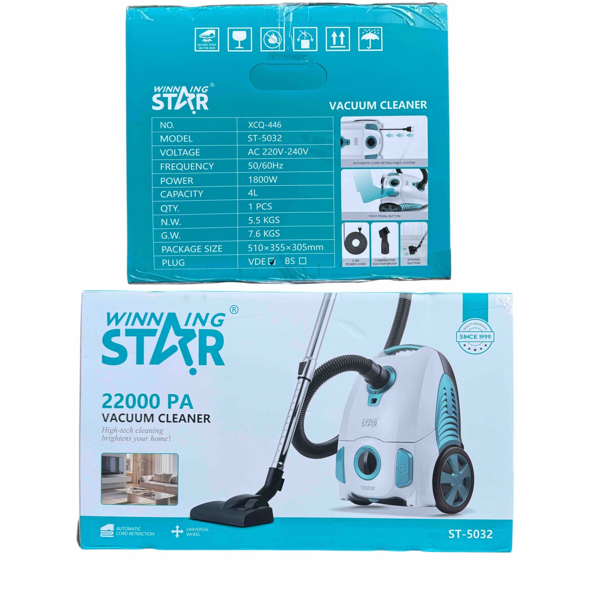 Winning Star ST-5032 Aspirator cu sac, 4 litri, 1800W