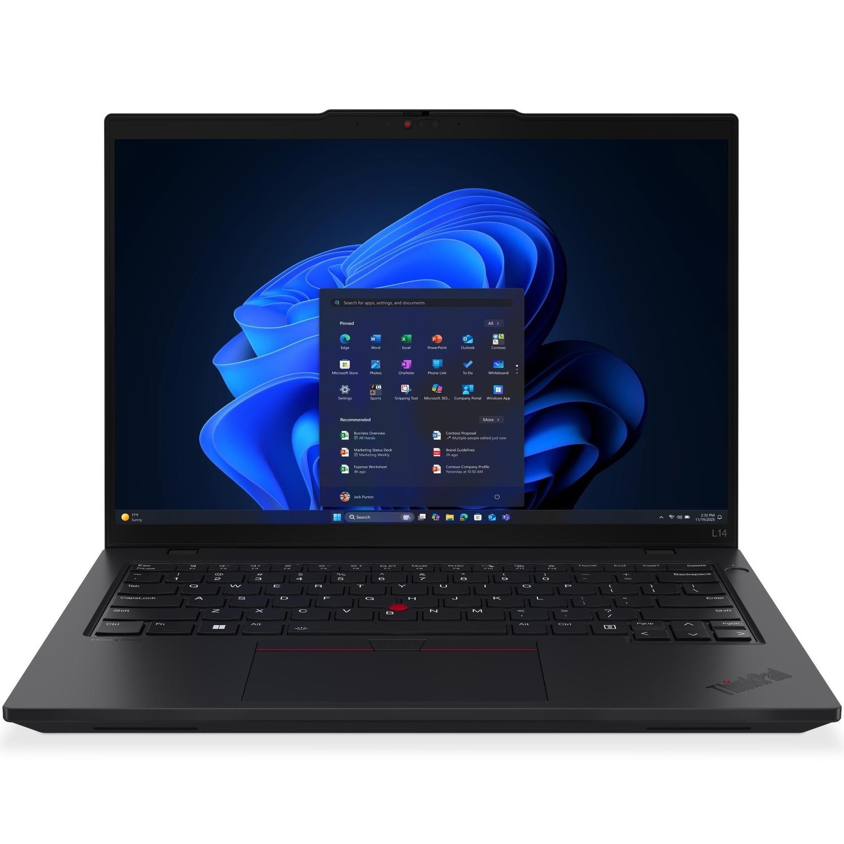 Laptop Lenovo ThinkPad L14 Gen 6 cu procesor Intel® Core Ultra 5 225U pana la 4.8GHz, 14" WUXGA , IPS, 16GB DDR5 RAM, 512GB SSD, Intel® Graphics, Windows® 11 Pro, Black, 3y on-site Premium Care