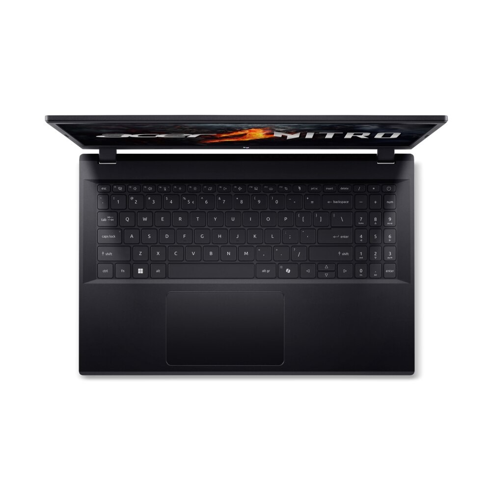 Laptop Acer Gaming 15.6" Nitro V 15 ANV15-41, FHD IPS 120Hz, Procesor AMD Ryzen™ 5 7535HS (16M Cache, up to 4.55 GHz), 16GB DDR5, 512GB SSD, GeForce RTX 4050 6GB, No OS, Obsidian Black