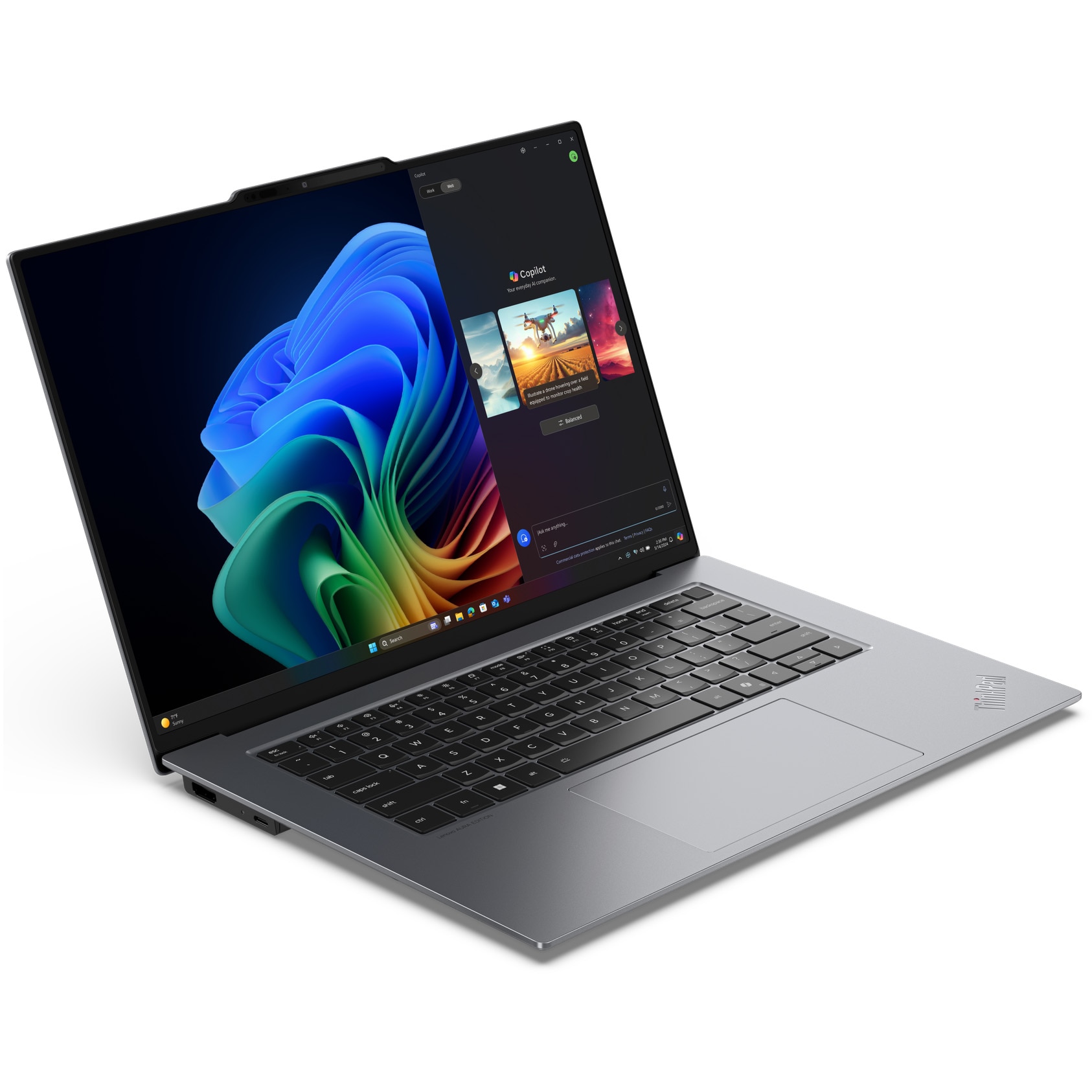Laptop Lenovo ThinkPad X9-15 Gen 1 cu procesor Intel® Core™ Ultra 7 258V pana la 4.8GHz, 15.3" 2.8K, OLED, 120Hz, Touch, 32GB LPDDR5x RAM, 2TB SSD, Intel® Arc™ Graphics, Windows® 11 Pro, Grey, 3y on-site Premium Care