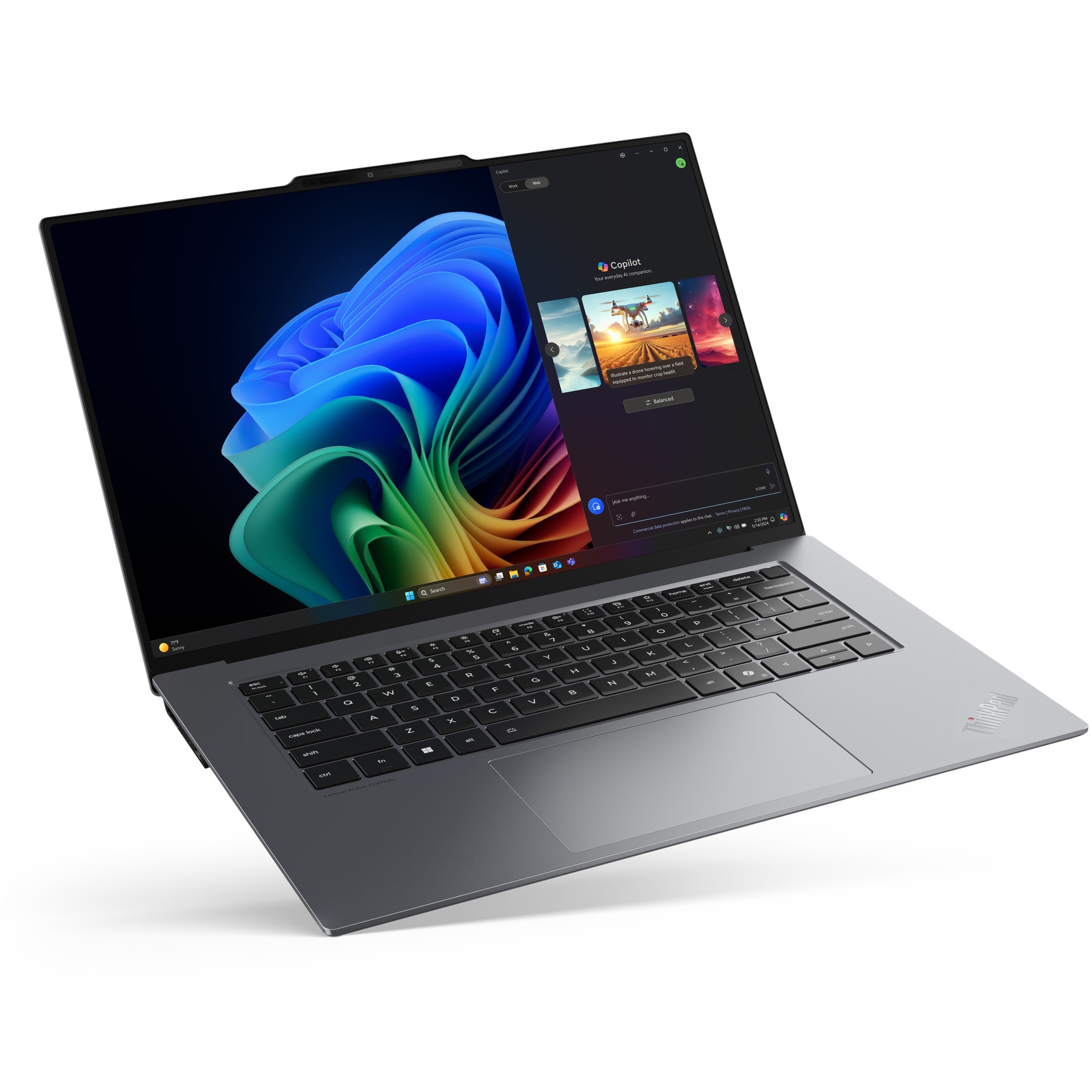Laptop Lenovo ThinkPad X9-15 Gen 1 cu procesor Intel® Core™ Ultra 7 258V pana la 4.8GHz, 15.3" 2.8K, OLED, 120Hz, Touch, 32GB LPDDR5x RAM, 2TB SSD, Intel® Arc™ Graphics, Windows® 11 Pro, Grey, 3y on-site Premium Care