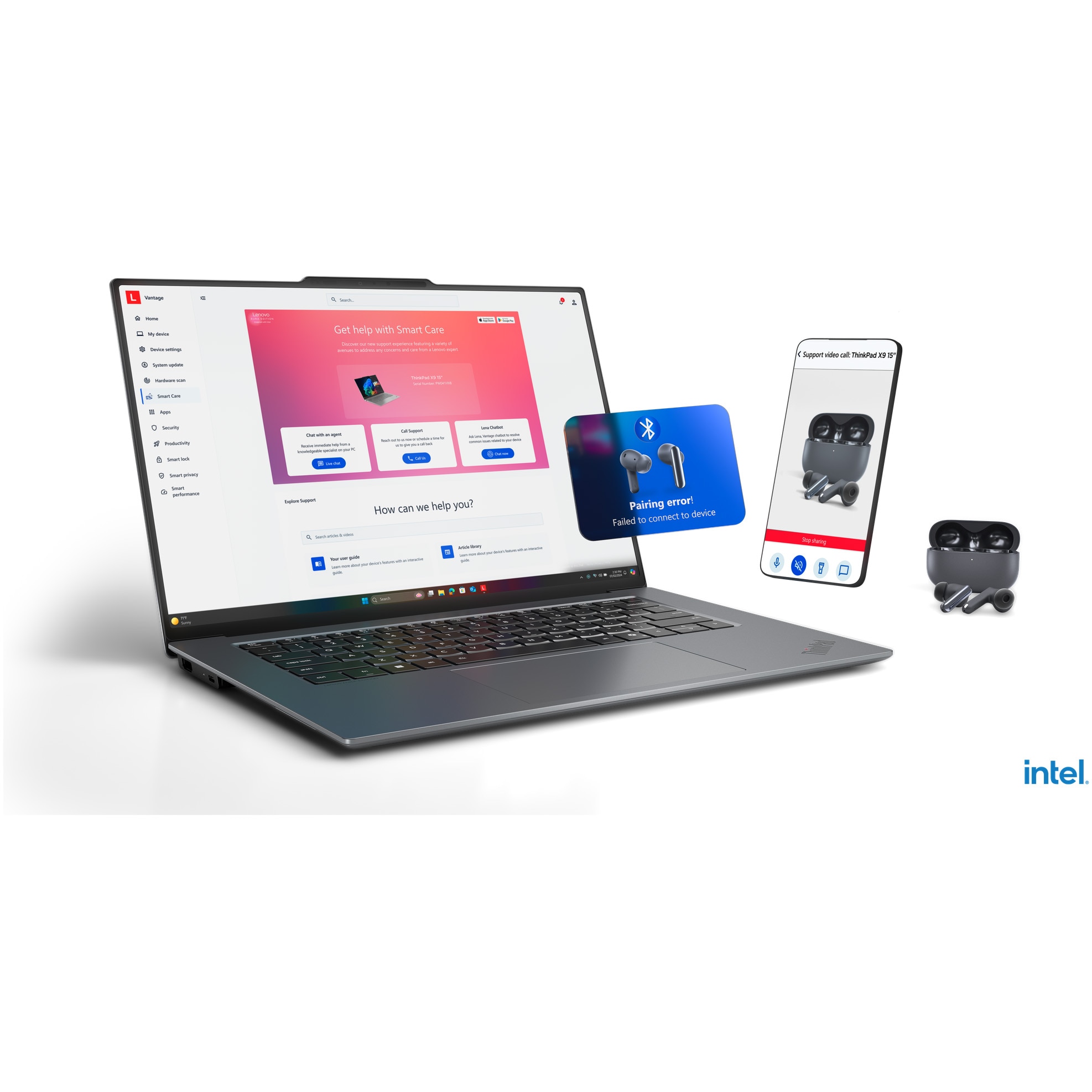 Laptop Lenovo ThinkPad X9-15 Gen 1 cu procesor Intel® Core™ Ultra 7 258V pana la 4.8GHz, 15.3" 2.8K, OLED, 120Hz, Touch, 32GB LPDDR5x RAM, 2TB SSD, Intel® Arc™ Graphics, Windows® 11 Pro, Grey, 3y on-site Premium Care