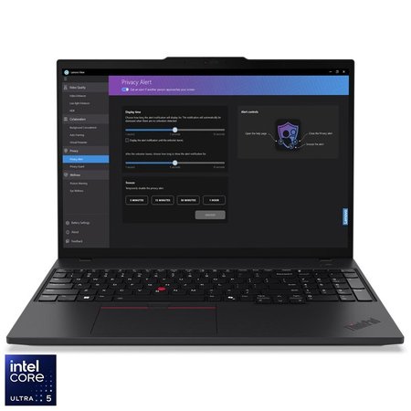 Laptop Lenovo ThinkPad T16 gen 3 cu procesor Intel® Core™ Ultra 5 125U pana la 4.3GHz, 16" WUXGA, IPS, 16GB DDR5, 512GB SSD, Intel® Graphics, OS: Windows® 11 Pro, 3Y Premium Care