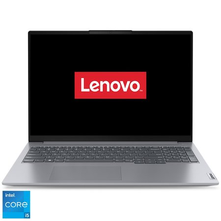 Laptop Lenovo ThinkBook 16 G6 IRL cu procesor Intel® Core™ i5-1335U pana la 4.6 GHz, 16", WUXGA, IPS, 16GB, 512GB SSD, Intel® UHD Graphics, No OS, Arctic Grey