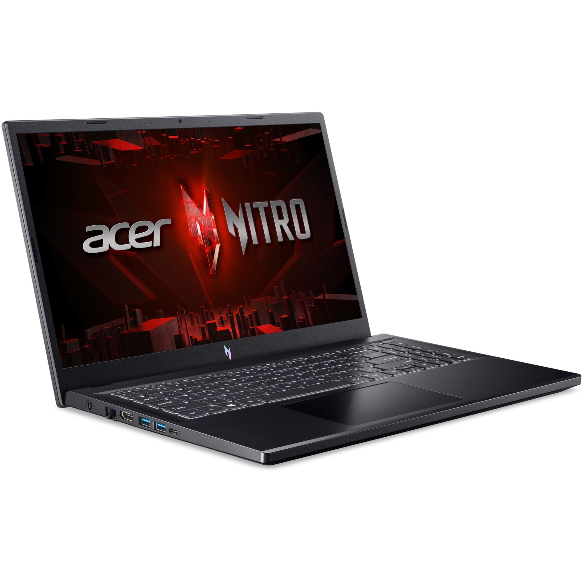 Laptop Gaming Acer Nitro V 15 ANV15-51-78ST cu procesor Intel® Core™ i7-13620H pana la 4.9GHz, 15.6", Full-HD, IPS, 165Hz, 32GB DDR5 RAM, 1TB SSD, NVIDIA® GeForce RTX™ 4050 6GB GDDR6, No OS, Obsidian Black