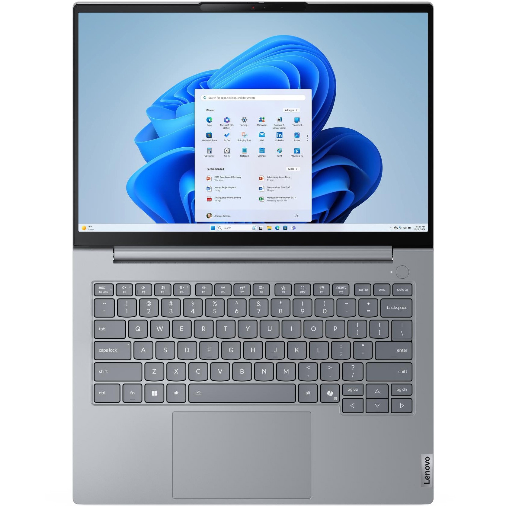 Laptop Lenovo ThinkBook 14 G8 IRL cu procesor Intel® Core 5 210H pana la 4.8GHz, 14" WUXGA, IPS, 16GB DDR5 RAM, 512GB SSD, Intel® Graphics, Windows® 11 Pro, Arctic Grey, 3y on-site Premium Care
