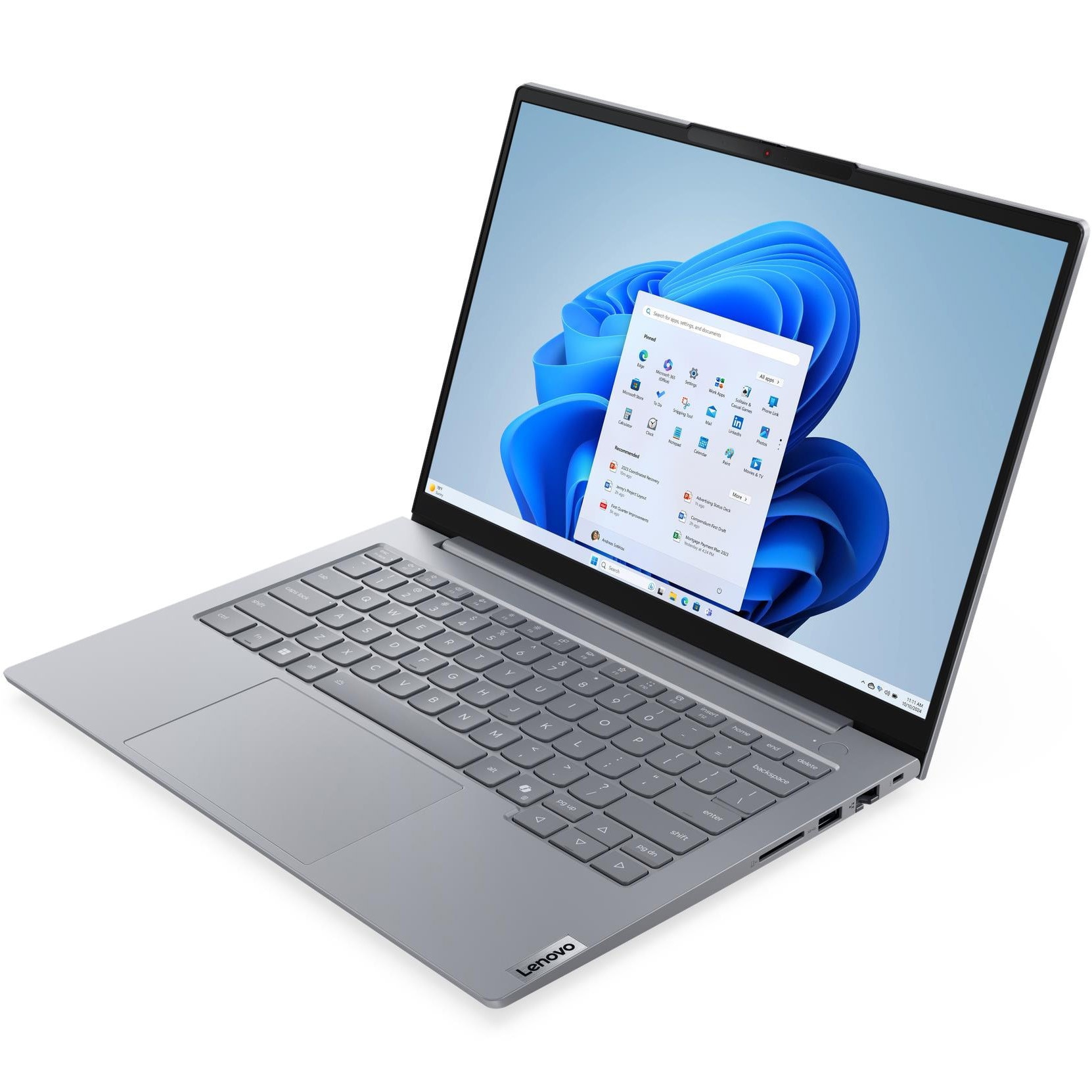 Laptop Lenovo ThinkBook 14 G8 IRL cu procesor Intel® Core 5 210H pana la 4.8GHz, 14" WUXGA, IPS, 16GB DDR5 RAM, 512GB SSD, Intel® Graphics, Windows® 11 Pro, Arctic Grey, 3y on-site Premium Care