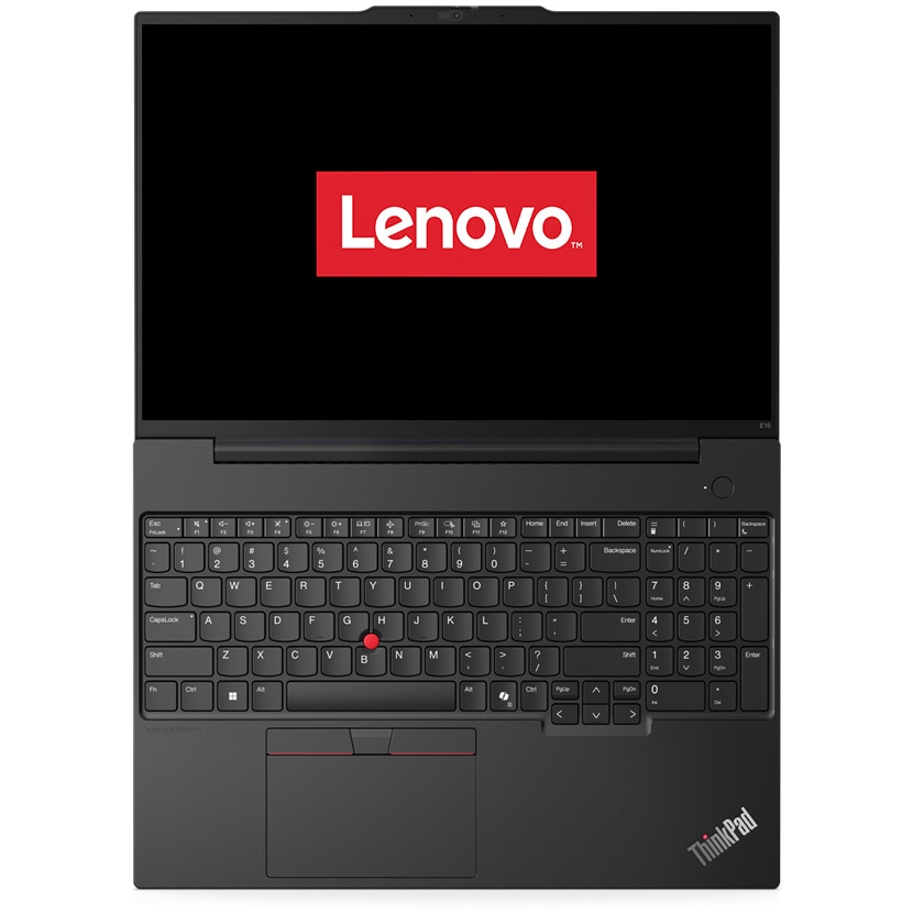 Laptop Lenovo ThinkPad E16 Gen 2 cu procesor Intel® Core™ Ultra 5 125U pana la 4.3 GHz, 16", WUXGA, IPS, 16GB DDR5, 512GB SSD, Intel® Graphics, No OS, Black, 3Y Onsite upgrade