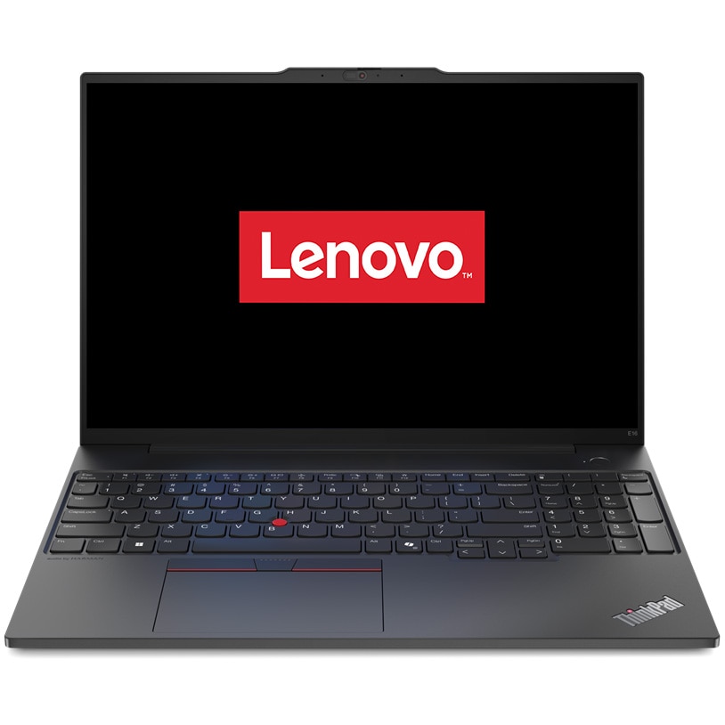 Laptop Lenovo ThinkPad E16 Gen 2 cu procesor Intel® Core™ Ultra 5 125U pana la 4.3 GHz, 16", WUXGA, IPS, 16GB DDR5, 512GB SSD, Intel® Graphics, No OS, Black, 3Y Onsite upgrade