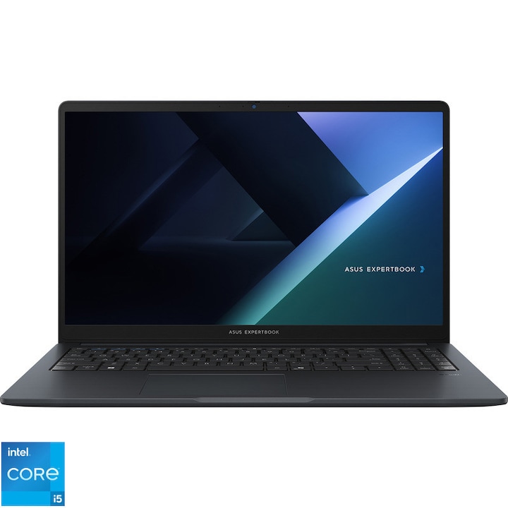 Laptop ASUS ExpertBook B1 B1503CVA-S74156, cu Intel® Core™ i5-13420H procesor pana la 4.6 GHz, 15.6" Full HD, 16GB DDR5, 1TB SSD, Intel® UHD Graphics, No OS, Grey, 3Y PUR