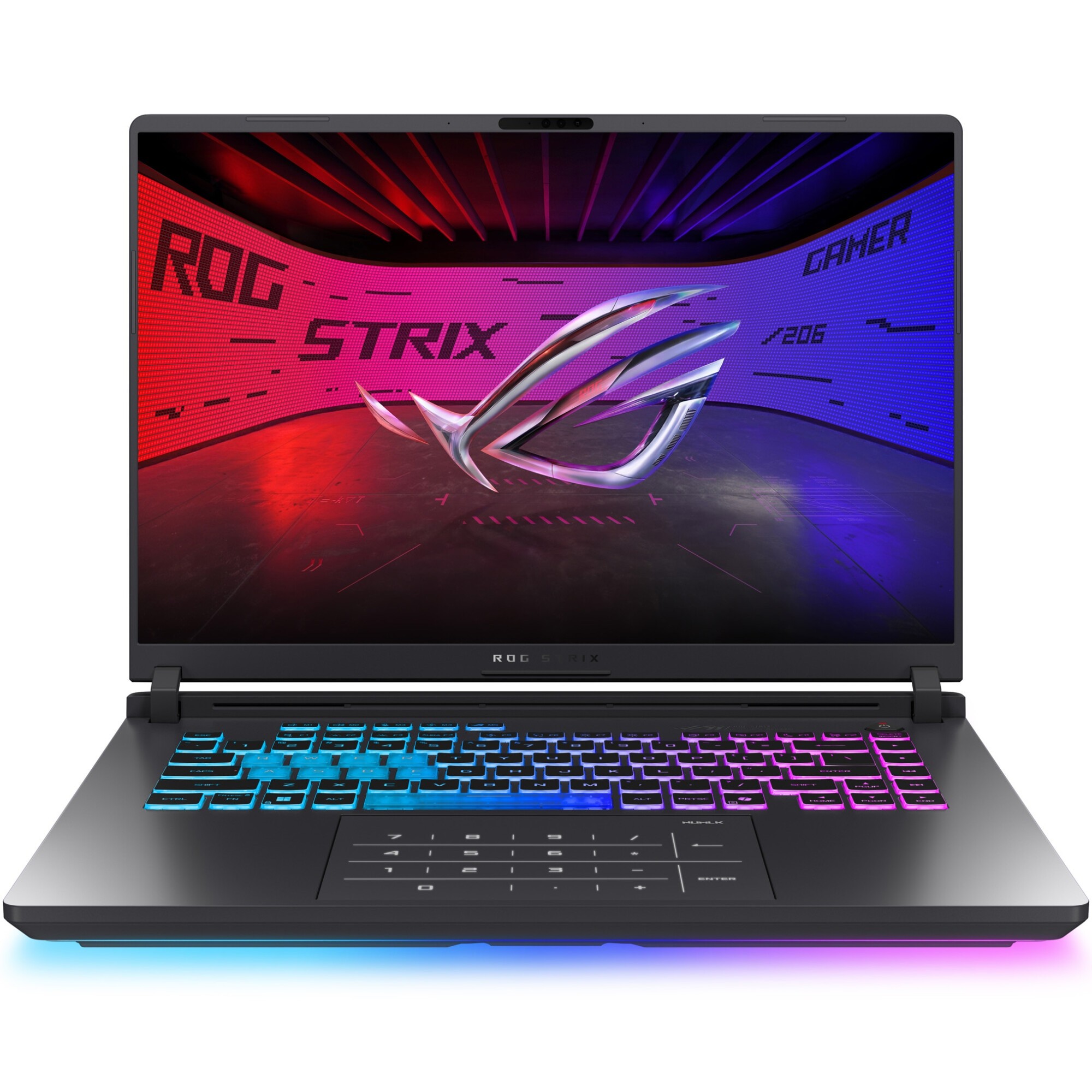 Laptop Gaming ASUS ROG Strix G16 G615LR cu procesor Intel® Core™ Ultra 7 255HX pana la 5.2GHz, 16", 2.5K WQXGA, IPS, 240Hz, G-Sync, 32GB DDR5, 1TB SSD, GeForce RTX™ 5070 Ti 12GB GDDR7, No OS, Eclipse Gray