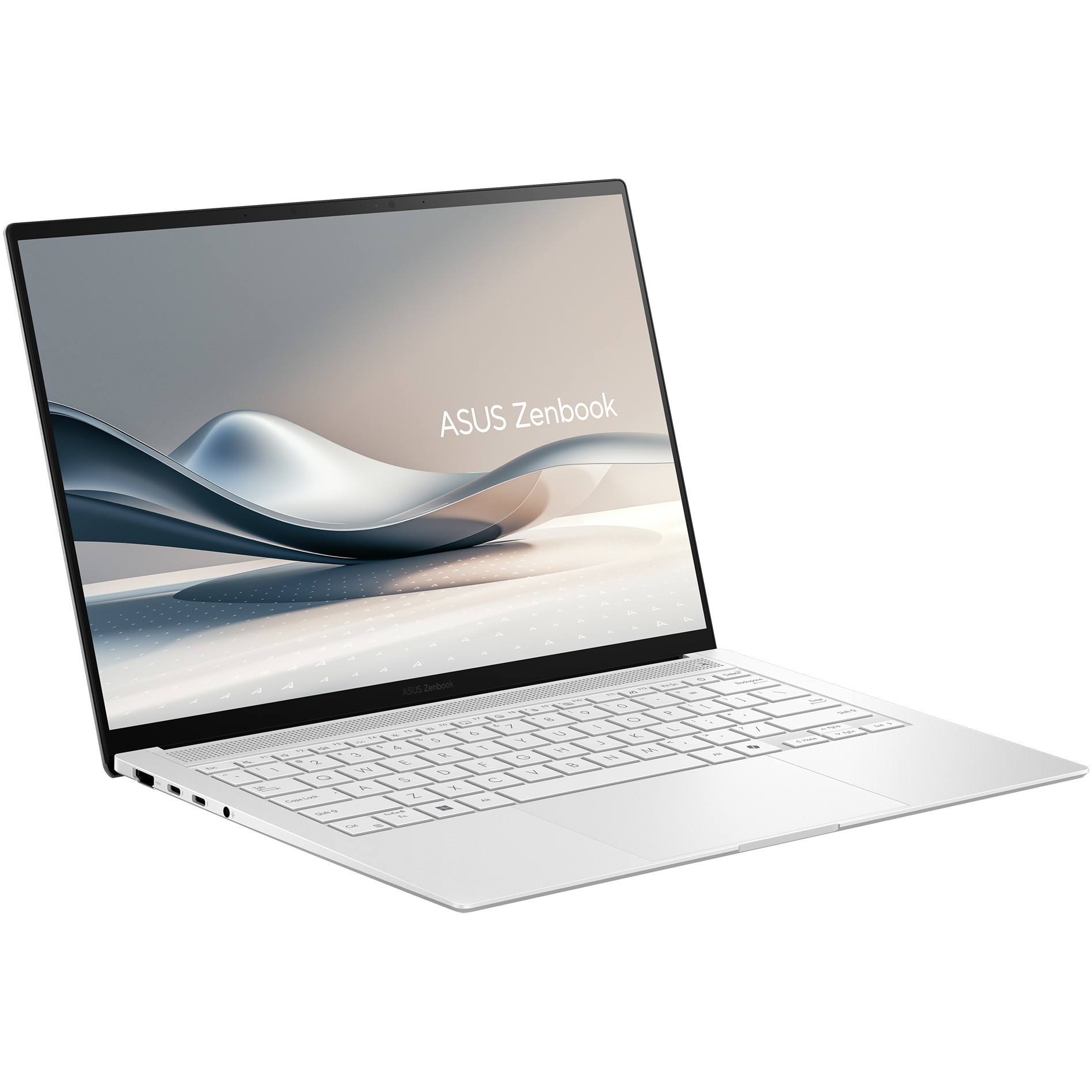 Laptop ASUS Zenbook S 14 UX5406SA cu procesor Intel® Core™ Ultra 7 258V pana la 4.8 GHz, 14'', 3K, OLED, 120Hz, 32GB RAM LPDDR5X, 1TB SSD, Intel® Arc™ Graphics, Windows 11 Pro, Scandinavian White