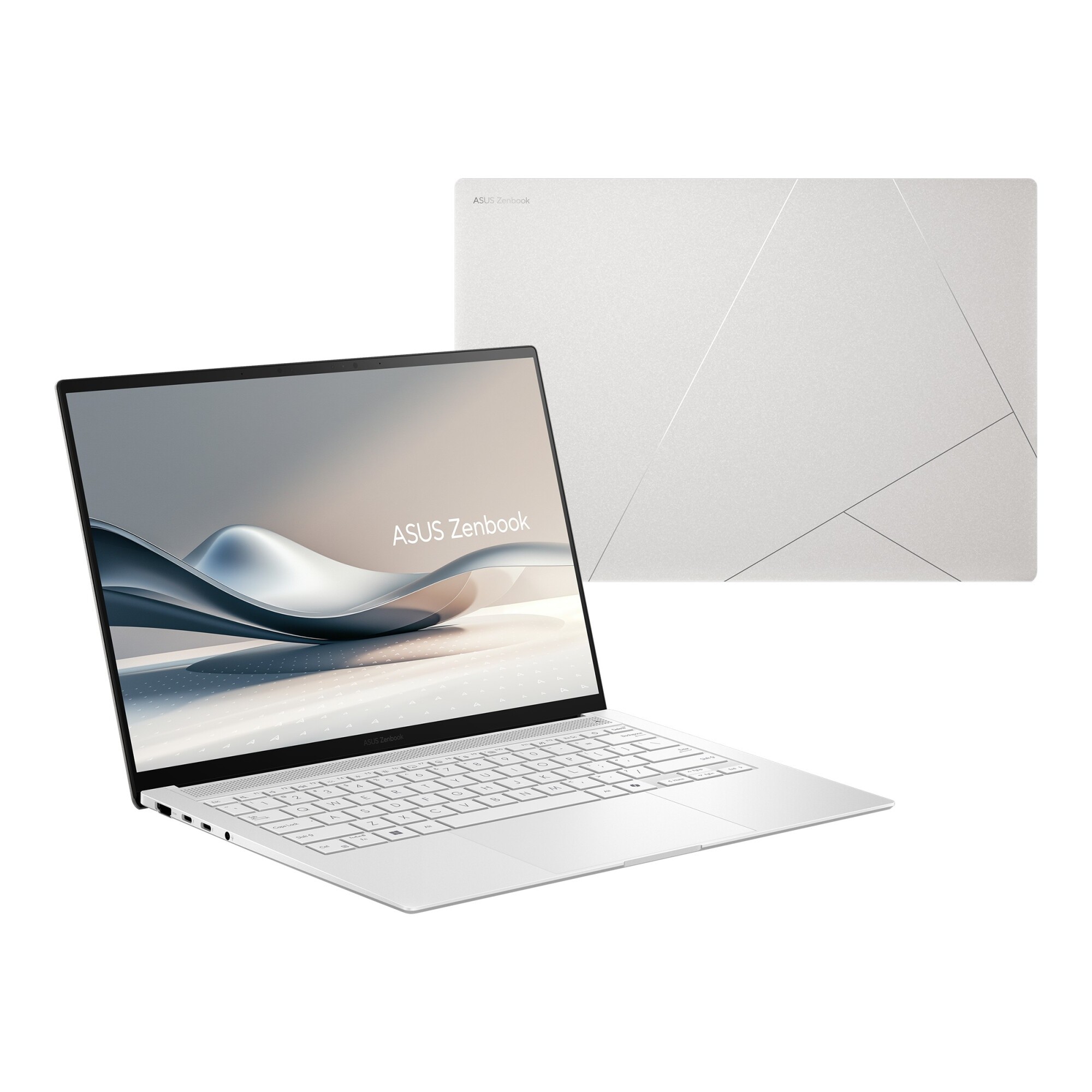 Laptop ASUS Zenbook S 14 UX5406SA cu procesor Intel® Core™ Ultra 7 258V pana la 4.8 GHz, 14'', 3K, OLED, 120Hz, 32GB RAM LPDDR5X, 1TB SSD, Intel® Arc™ Graphics, Windows 11 Pro, Scandinavian White