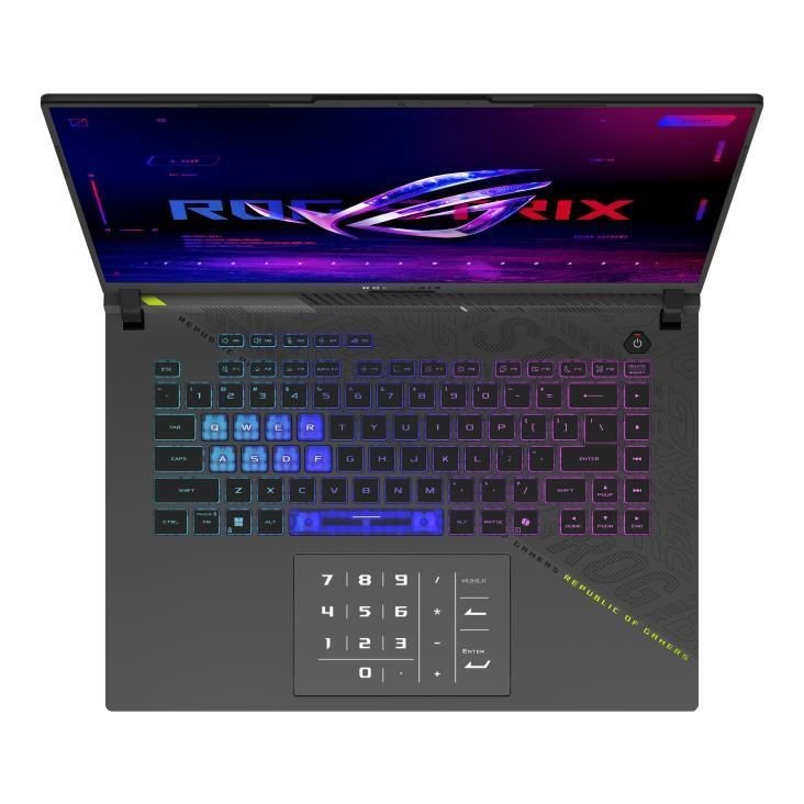Laptop Asus ROG Strix G16 2025 G614 G614FR-S5142, 16 inch 2560 x 1600, AMD 9955HX 16 C / 32 T, 2.5 GHz - 5.4 GHz, 16 MB 64 MB cache, 16 GB DDR5, 1 TB SSD, Nvidia GeForce RTX 5070 Ti, Fara sistem de operare, Gri