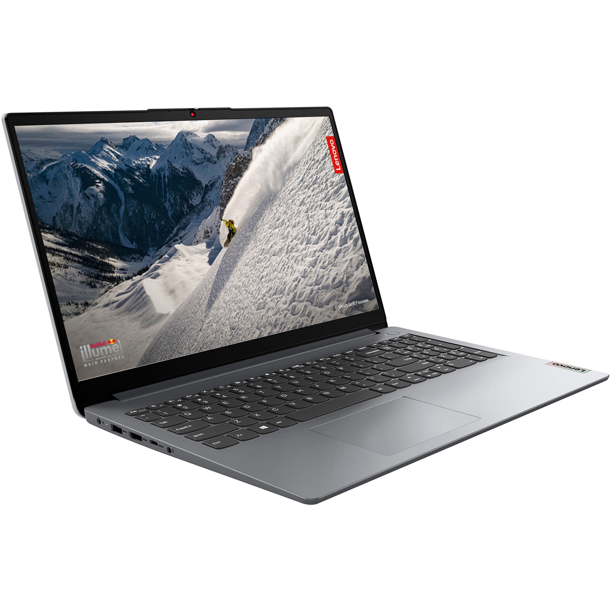 Laptop Lenovo IdeaPad 1 15ALC7 cu procesor AMD Ryzen™ 5 5500U pana la 4.0GHz, 15.6" Full HD, 16GB DDR4 RAM, 512GB SSD, AMD Radeon™ Graphics, No OS, Cloud Grey