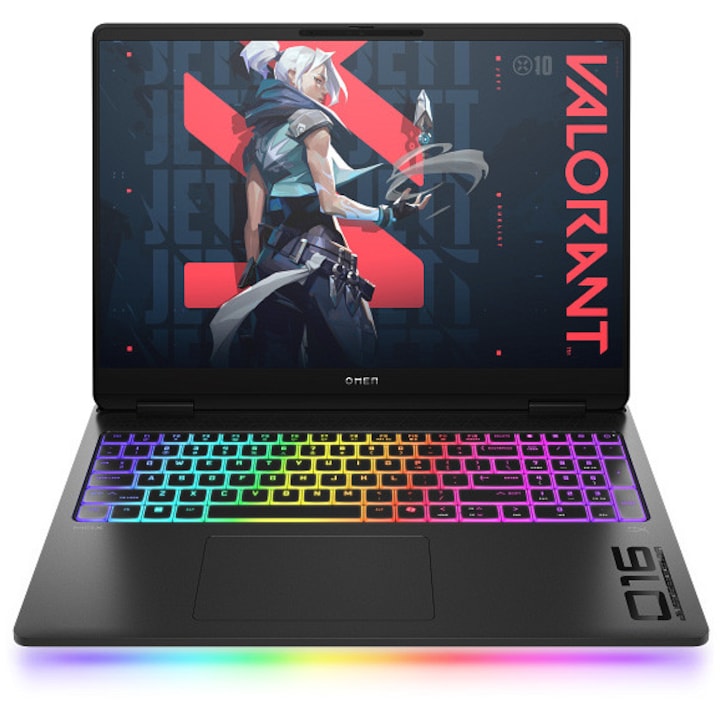 Laptop Gaming HP Omen 16-ak0010nn cu procesor AMD Ryzen™ AI 7 350 pana la 5.0GHz, 16.0", 2.5K, 16GB DDR5 RAM, 1TB SSD, NVIDIA® GeForce RTX™ 5070 Ti 12GB GDDR7, Free DOS, Shadow Black