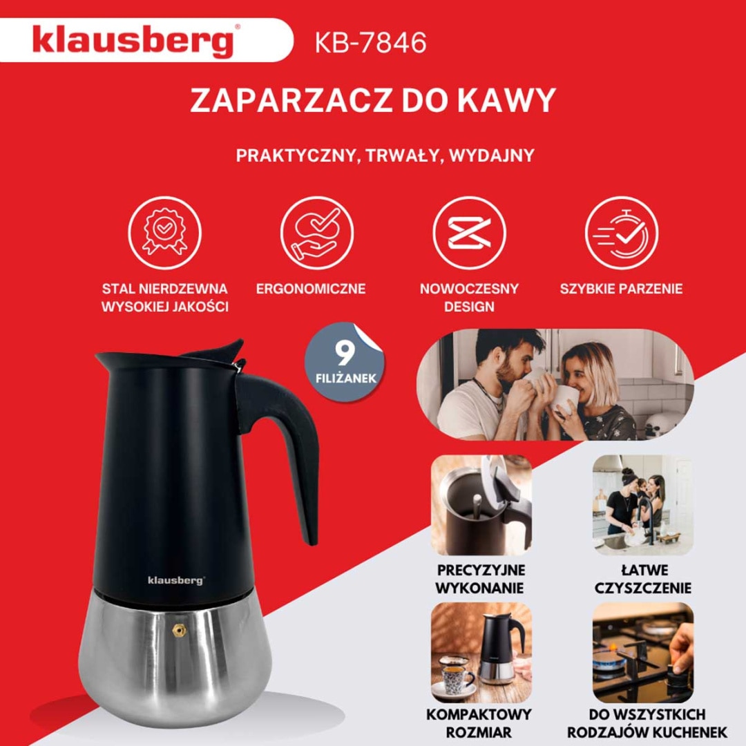 Cafetiere Klausberg 450ml, inductie