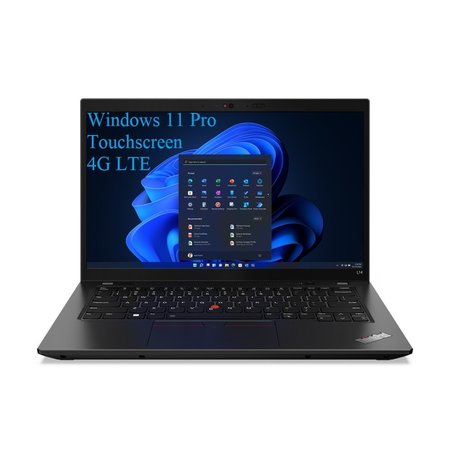 Laptop Lenovo ThinkPad L14 Gen 4 (Intel), 14" FHD IPS 300nits Touch Screen, Intel Core i7-1355U 10-core, 64GB DDR4, 256 GB SSD m2 PCIe, Intel Iris Xe Graphics, Windows 11 Pro, 1.40 kg. Thunder Black, Nano-SIM card slot, 4G LTE