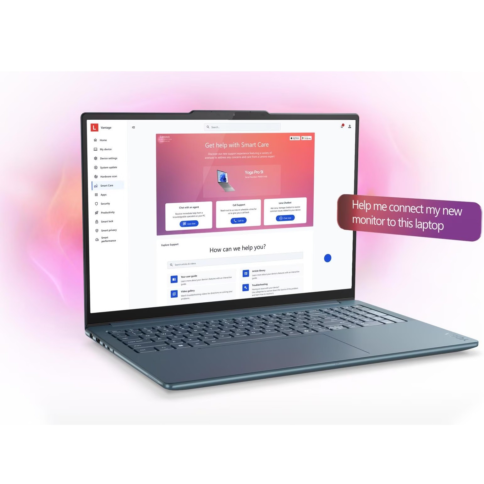 Laptop Lenovo Yoga Pro 9 16IAH10 cu procesor Intel® Core™ Ultra 9 285H pana la 5.4GHz, 16" 3.2K, OLED, 120Hz, Touch, 32GB LPDDR5x RAM, 1TB SSD, NVIDIA® GeForce RTX™ 5060 8GB GDDR7, Windows® 11 Home, Tidal Teal, 3y on-site Premium Care