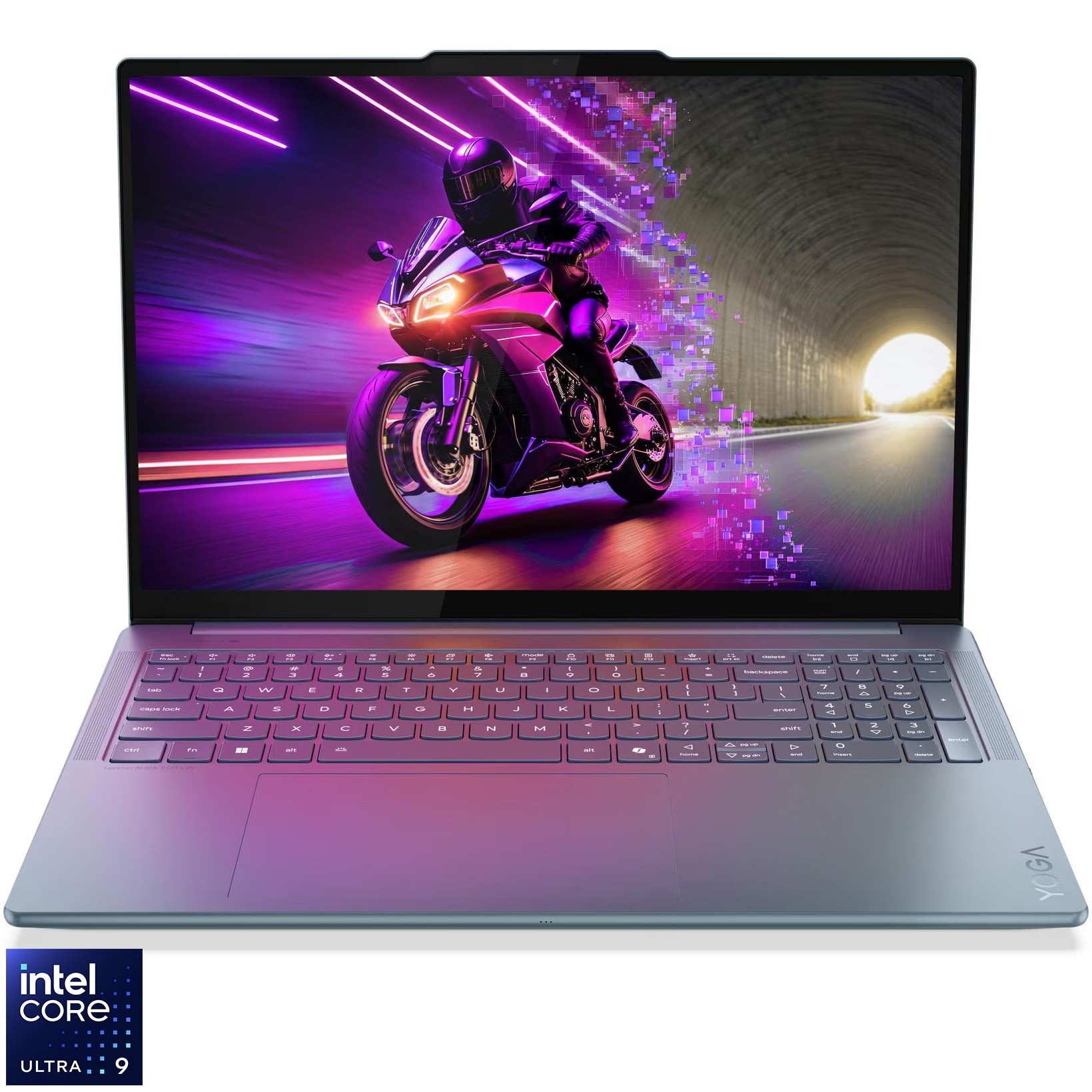 Laptop Lenovo Yoga Pro 9 16IAH10 cu procesor Intel® Core™ Ultra 9 285H pana la 5.4GHz, 16" 3.2K, OLED, 120Hz, Touch, 32GB LPDDR5x RAM, 1TB SSD, NVIDIA® GeForce RTX™ 5060 8GB GDDR7, Windows® 11 Home, Tidal Teal, 3y on-site Premium Care