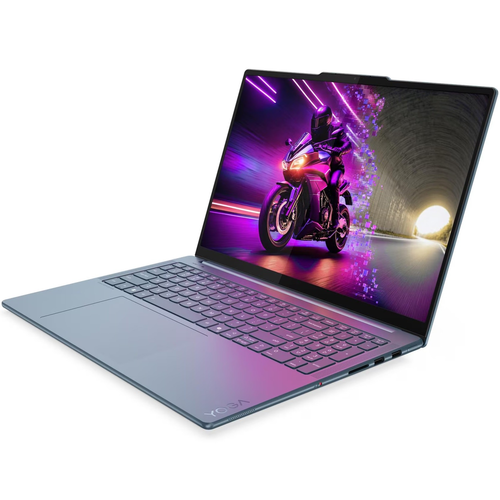 Laptop Lenovo Yoga Pro 9 16IAH10 cu procesor Intel® Core™ Ultra 9 285H pana la 5.4GHz, 16" 3.2K, OLED, 120Hz, Touch, 32GB LPDDR5x RAM, 1TB SSD, NVIDIA® GeForce RTX™ 5060 8GB GDDR7, Windows® 11 Home, Tidal Teal, 3y on-site Premium Care