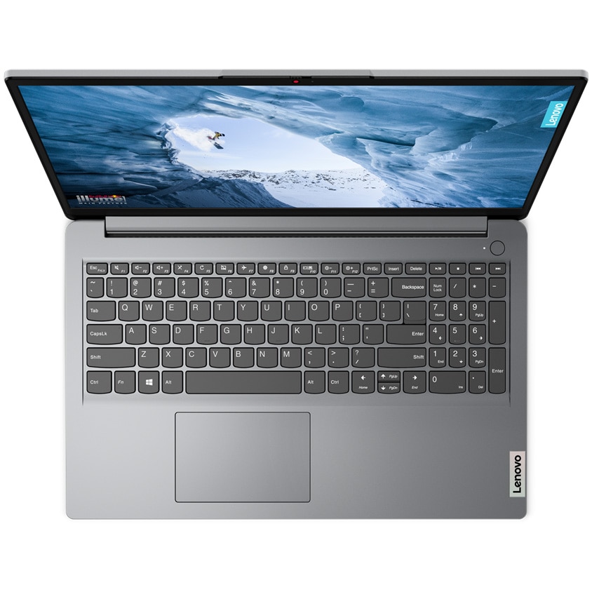 Laptop Lenovo IdeaPad 1 15IGL7 cu procesor Intel® Celeron® Processor N4020 pana la 2.8 GHz, 15.6", HD, 8GB, 256GB SSD, Intel® UHD Graphics 600, No OS, Cloud Grey
