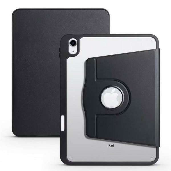Husa tableta tip carte, functie stand, negru, compatibila iPad Air 13 (2024)