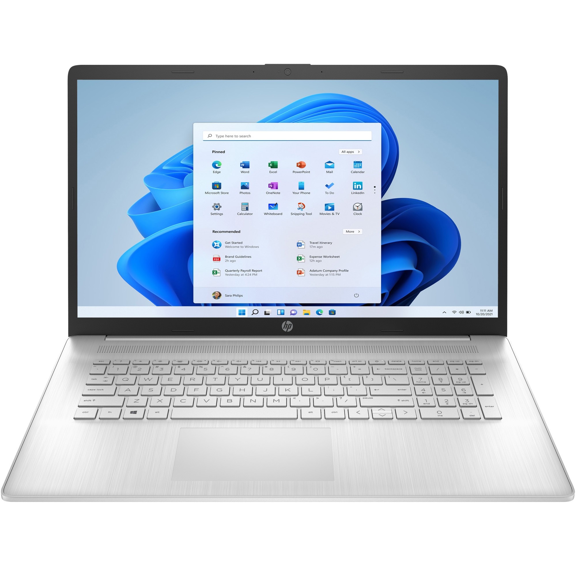 Laptop HP 17-cp3000nq cu procesor AMD Ryzen™ 7 7730U pana la 4.50 GHz, 17.3", Full HD, IPS, 16GB DDR4, 1TB SSD, AMD Radeon™ Graphics, Windows 11 Home, Natural Silver